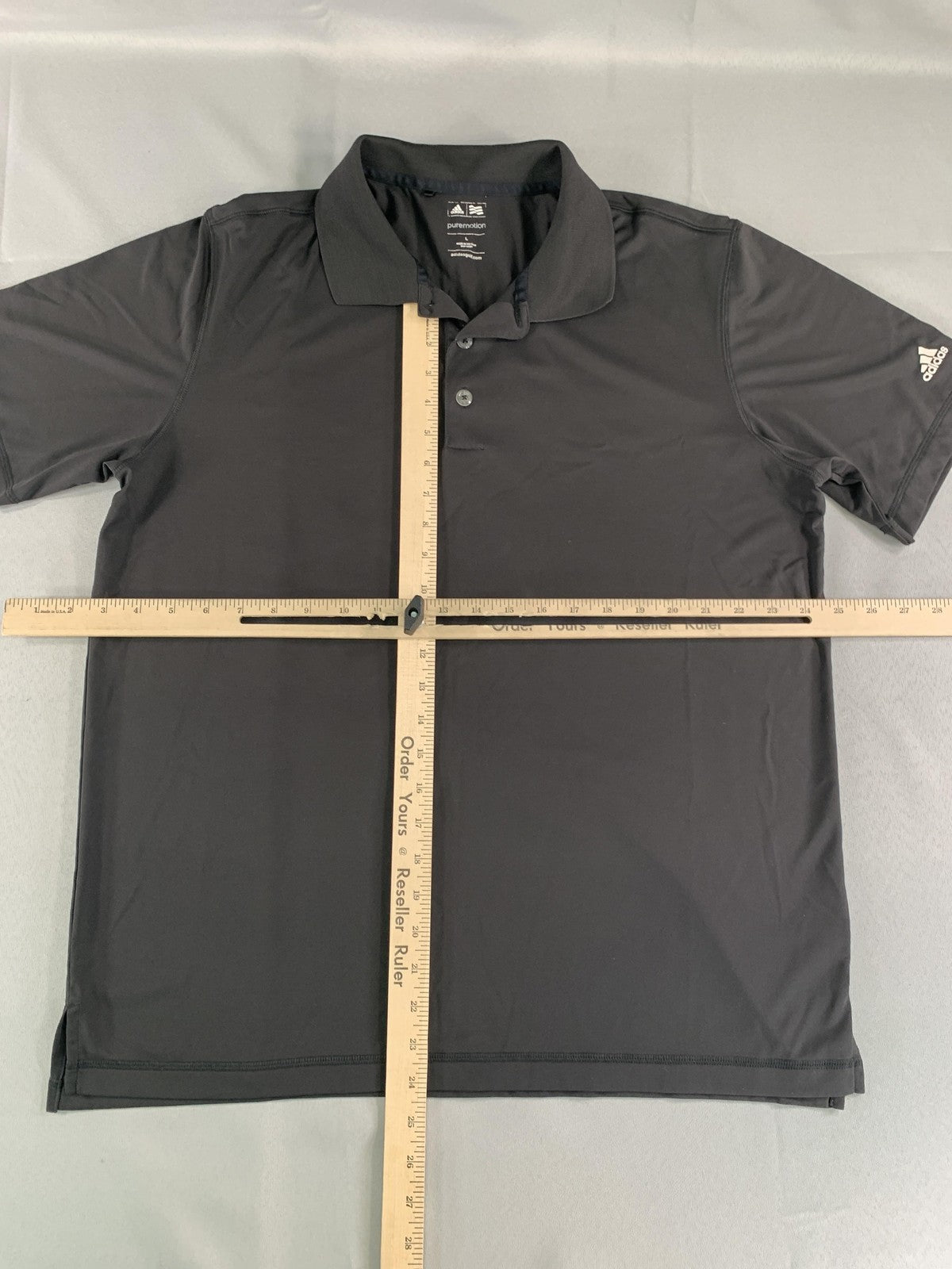 Adidas Polo Shirt Mens Large Golf Puremotion Performance Three Stripes Apparel