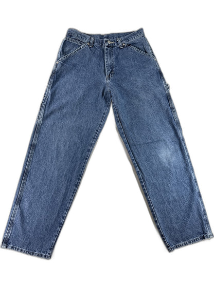 Wrangler Jeans 29 x 30 Mens 29x30 Blue Denim Straight Leg Vintage Wash Cotton