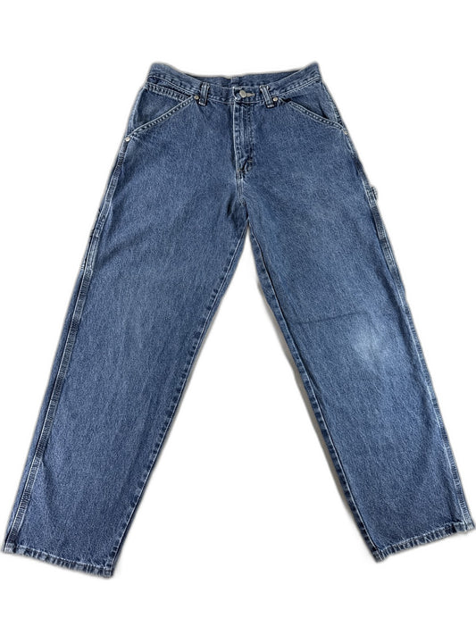 Wrangler Jeans 29 x 30 Mens 29x30 Blue Denim Straight Leg Vintage Wash Cotton