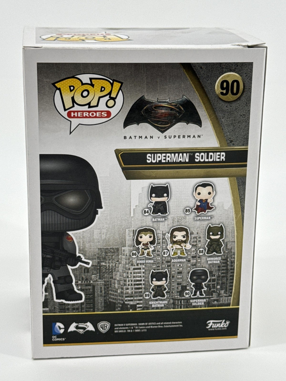 Funko Pop Superman Soldier #90 Batman V Superman Vinyl Figure Black Standard