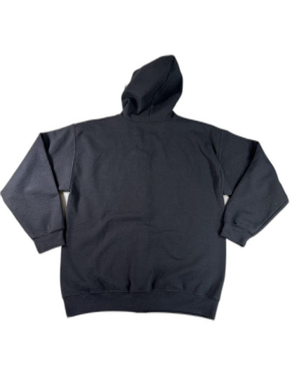 Gildan Heavy Blend Full Zip Hoodie Unisex Black Fleece Regular Fit Long Sleeve L