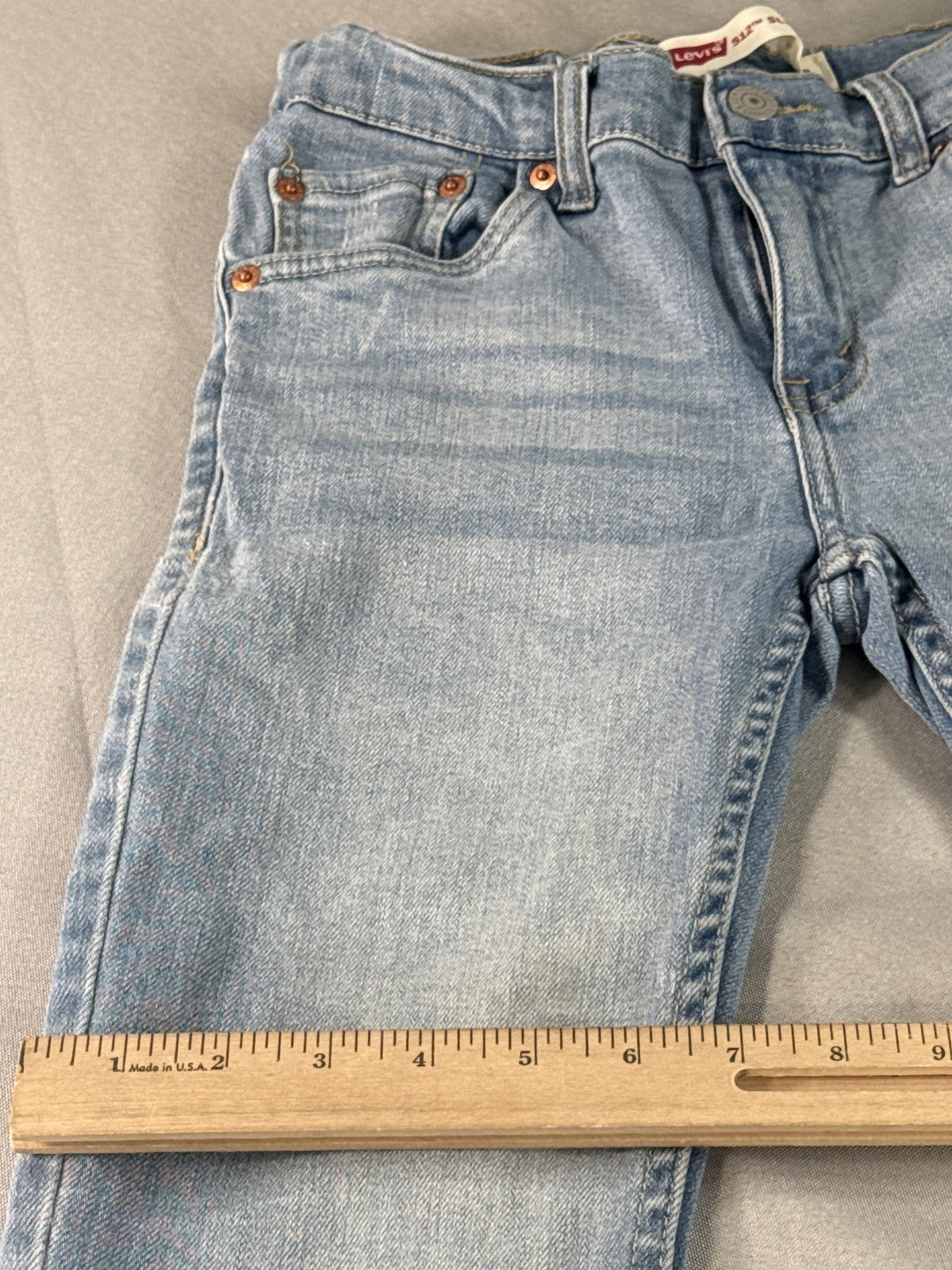 Levi's Straight Leg Jeans 12 REG Womens Light Blue Cotton Elastane Mid Rise