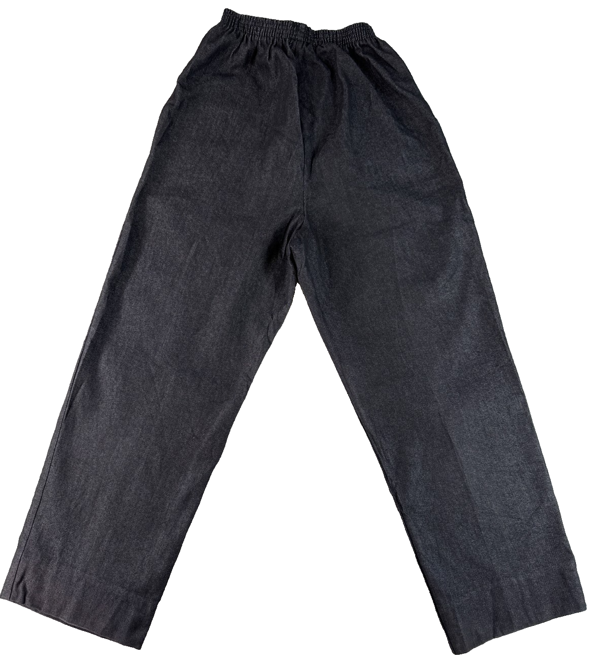 Pams Closet Pull On Pants Womens 20W Black Straight Leg Elastic Waist Casual