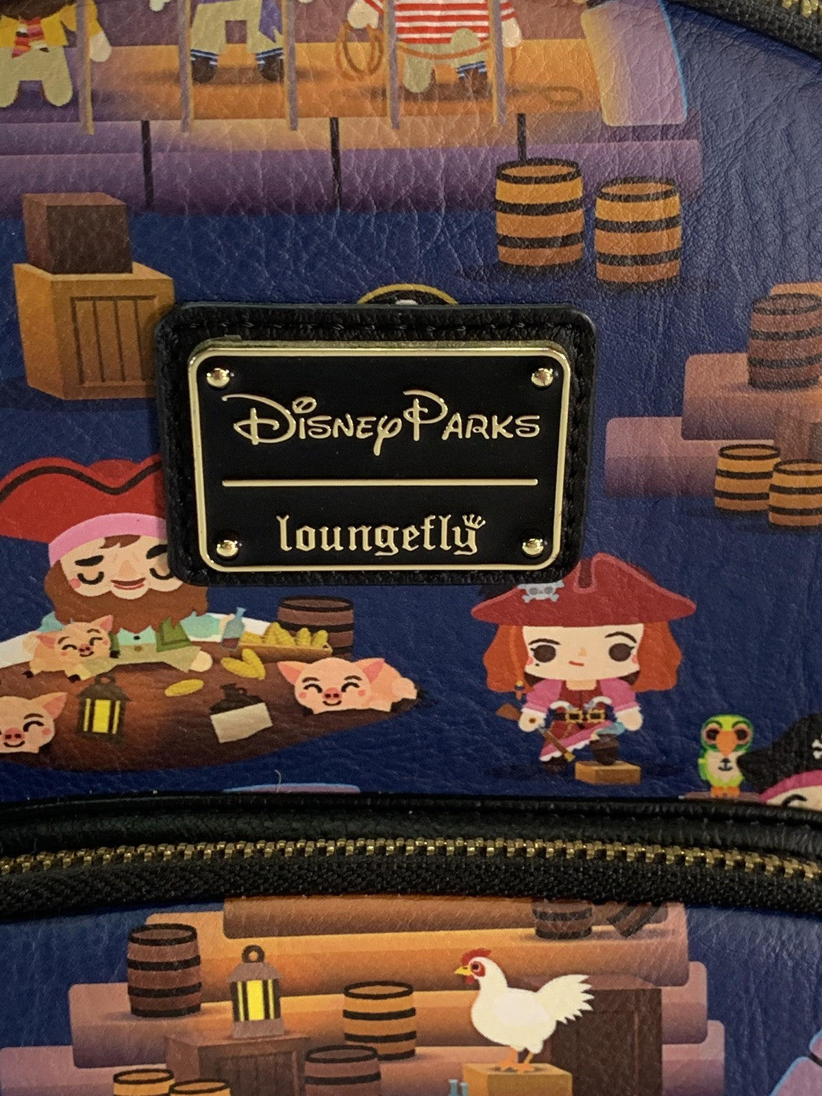 Disney Parks Loungefly Mini Backpack One Size Navy Pirates of the Caribbean Red