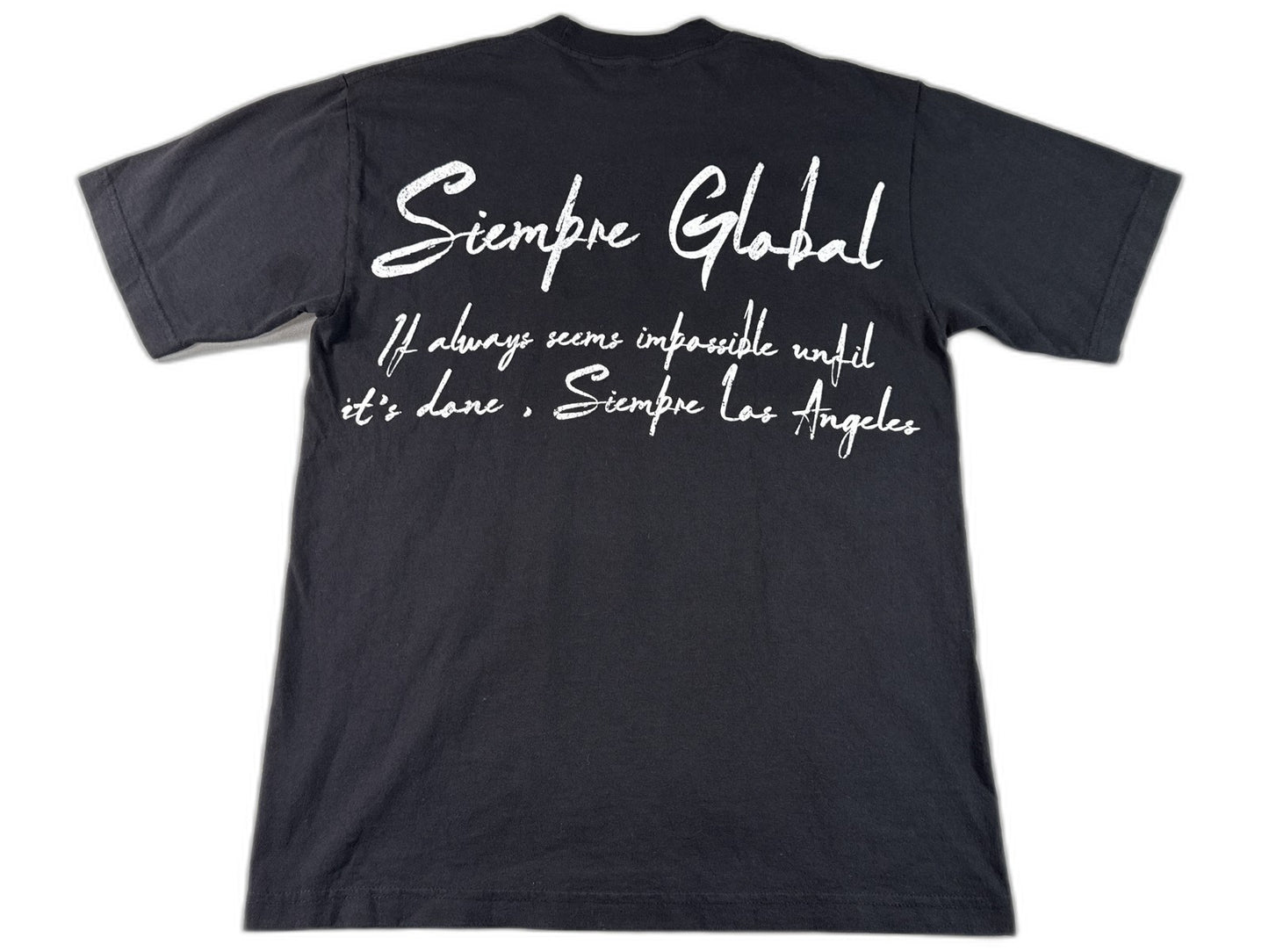 Jesus Siempre Black Graphic Tee Religious Art Siempre Global Mens Shirt