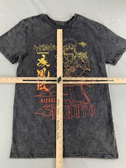 Naruto Shippuden Shirt Mens Small Black Anime Graphic Tee Kohl's New Tags Viz