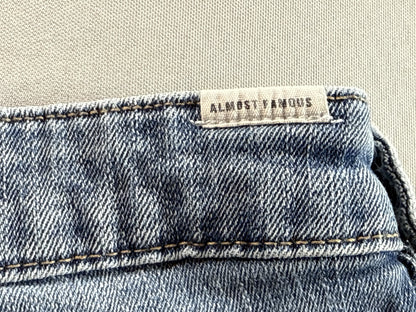 ALMOST FAMOUS Light Distressed Skinny Jeans Womens 1 Blue Stretch Cotton Blend