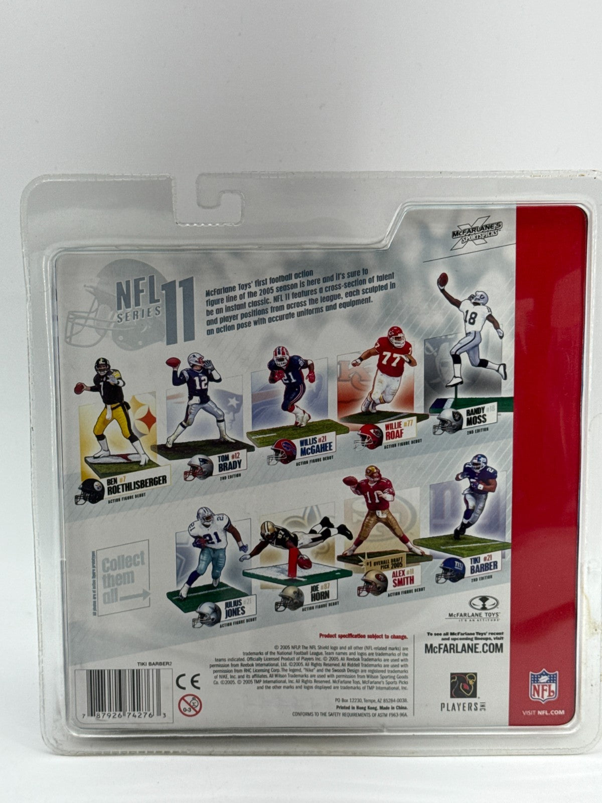 McFarlane NFL Series 11 Tiki Barber NY Giants #21 RB White Jersey 2nd Ed Figure