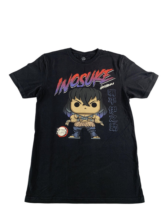 Demon Slayer Inosuke Hashibira Shirt Mens Small Black Pop! Tees Funko Anime 100