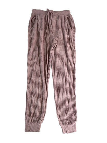 Cozie by Pink Rose Pants Womens Small Lilac Mauve Marled Waffle Knit Lounge