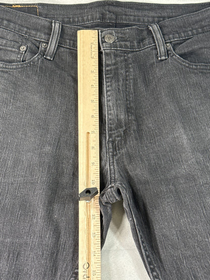 Levi's Straight Leg Jeans W36 L29 Black Denim Unisex Regular Fit Pre Washed