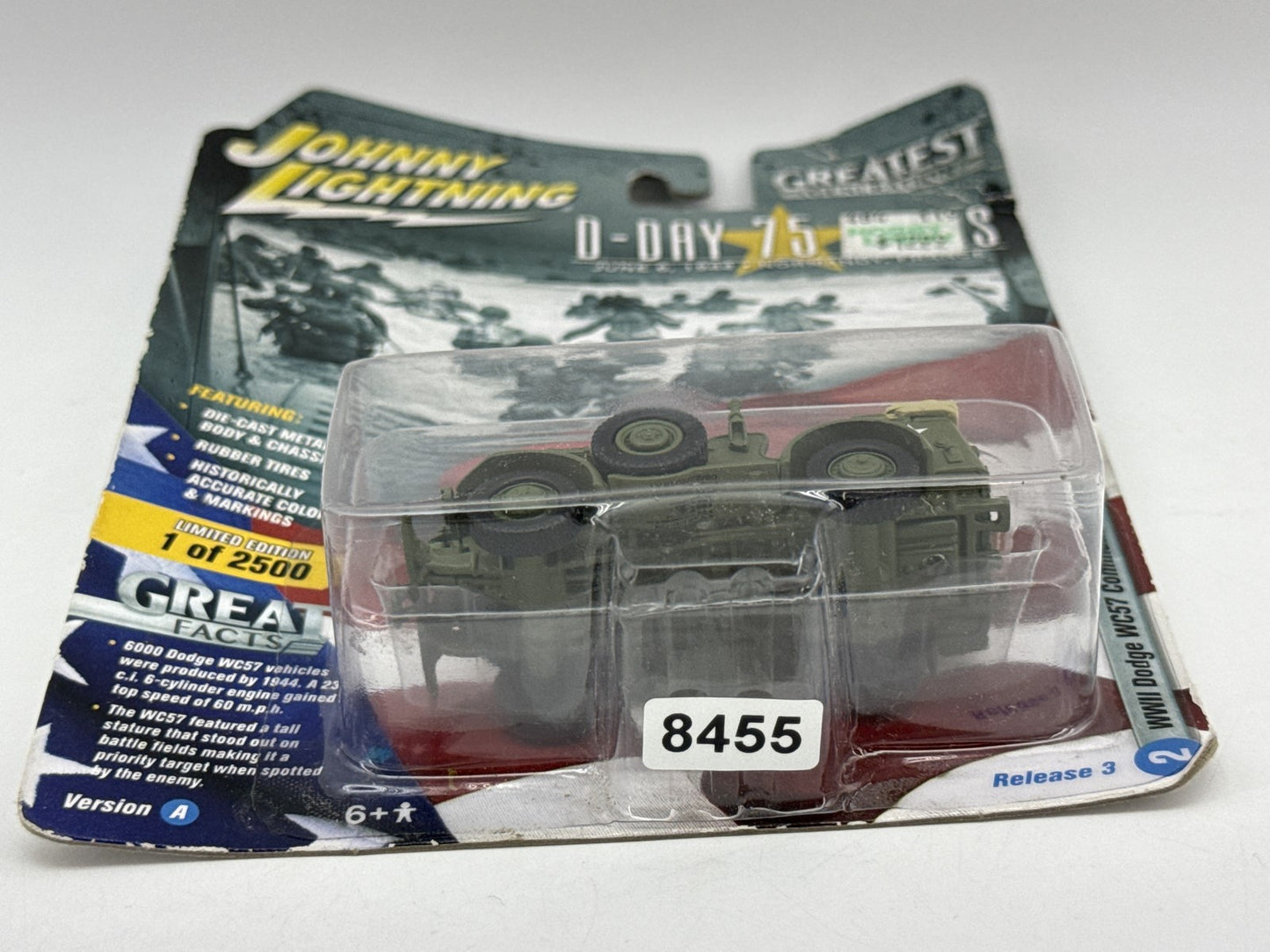 Johnny Lightning WWII Dodge WC57 Command Car Limited Edition Green Die Cast Day