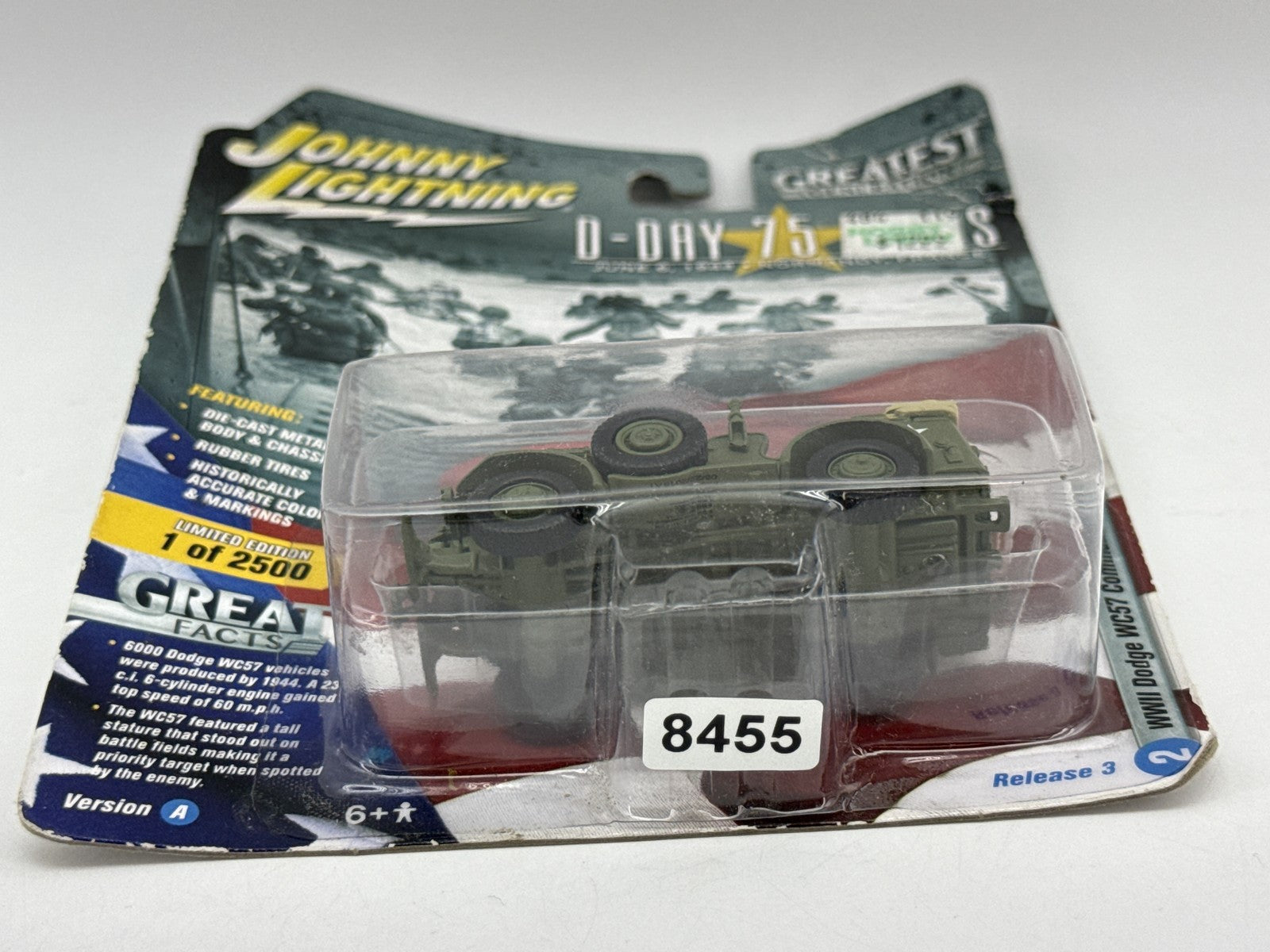 Johnny Lightning WWII Dodge WC57 Command Car Limited Edition Green Die Cast Day