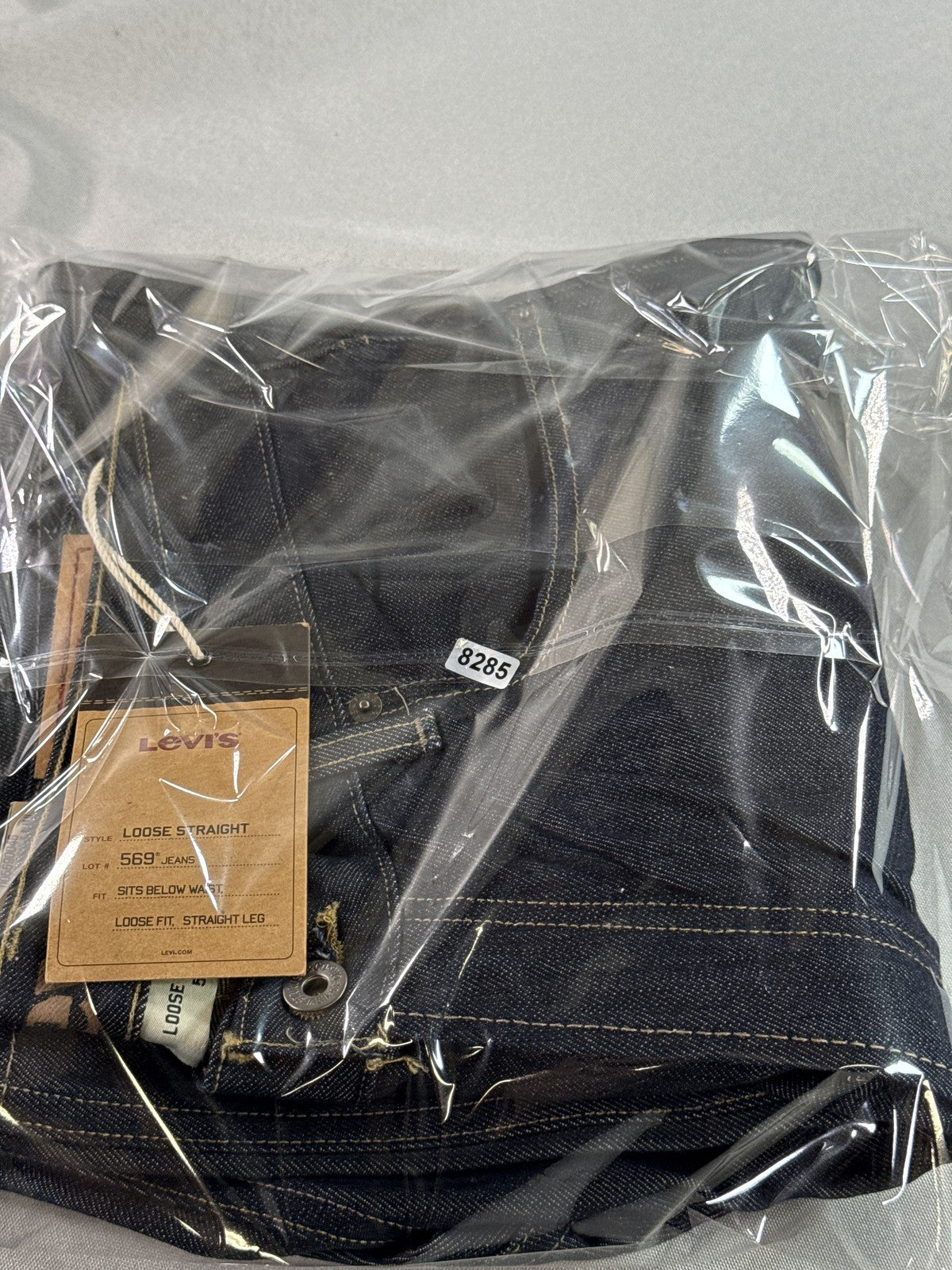 Levi's 569 Straight Leg Dark Wash Denim Jeans W34 L30 100% Cotton New Tags Mid