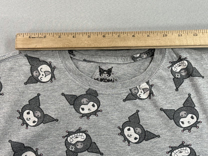 Hybrid Apparel Kuromi Anime Graphic Tee S Gray Cotton Blend Short Sleeve Mens