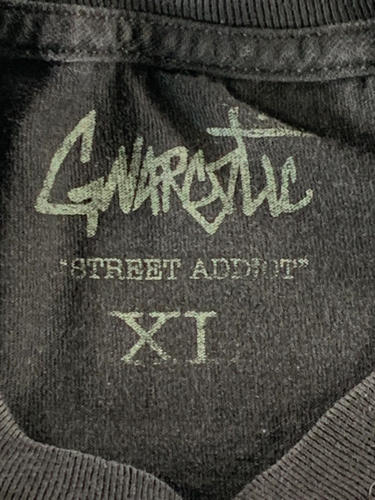 GNARCOTIC XL Black T-Shirt Street Addict Logo Graphic Tee Skate Streetwear NWT