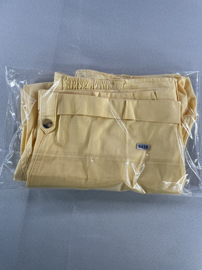 Karen Scott Pants Womens 10 Yellow Cropped Capri Cotton Spandex Stretch Casual