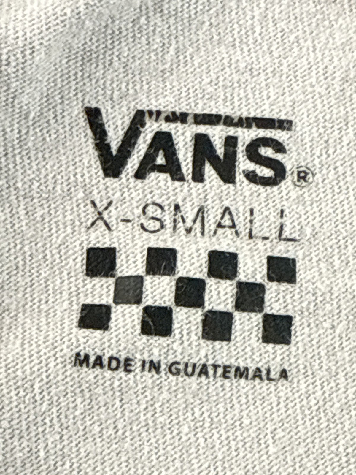 VANS Off The Wall Graphic Tee X SMALL Gray Cotton Crewneck Short Sleeve