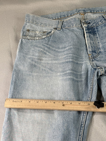 Helmut Lang Straight Leg Jeans 36 Light Wash 100% Cotton Regular Fit