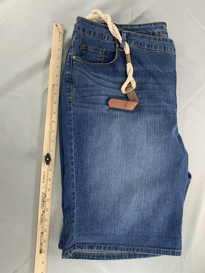 Gloria Vanderbilt Bermuda Shorts Womens 24W Denim Jean Slimming Stretch Casual