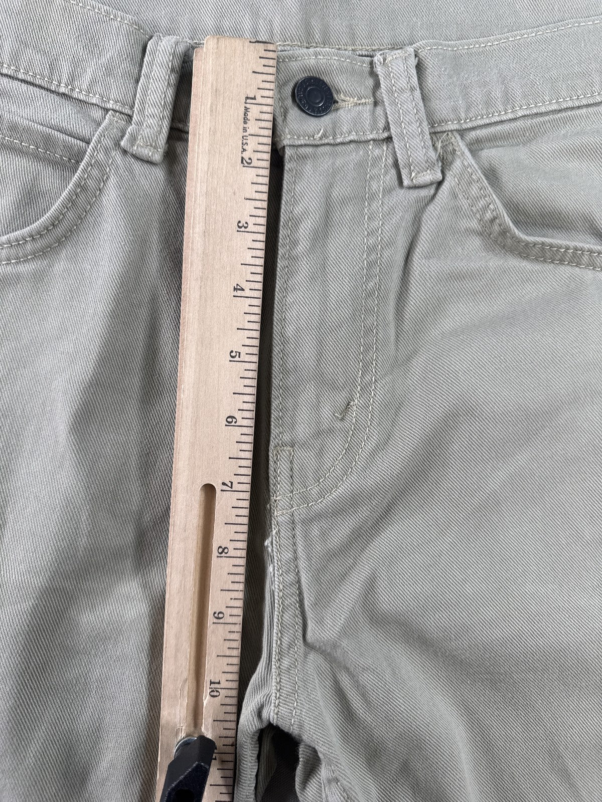 Levi's Straight Leg Pants 34 x 32 34x32 Beige Cotton Elastane Chino Stretch Five