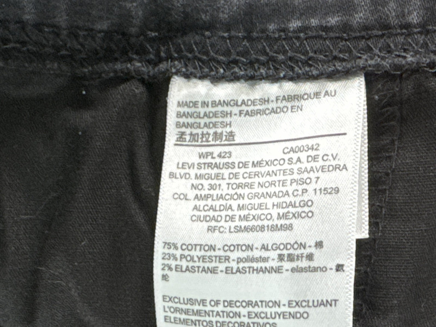 Levi Strauss Jogger Pants Mens W30 Black Signature Gold Casual Athletic Stretch