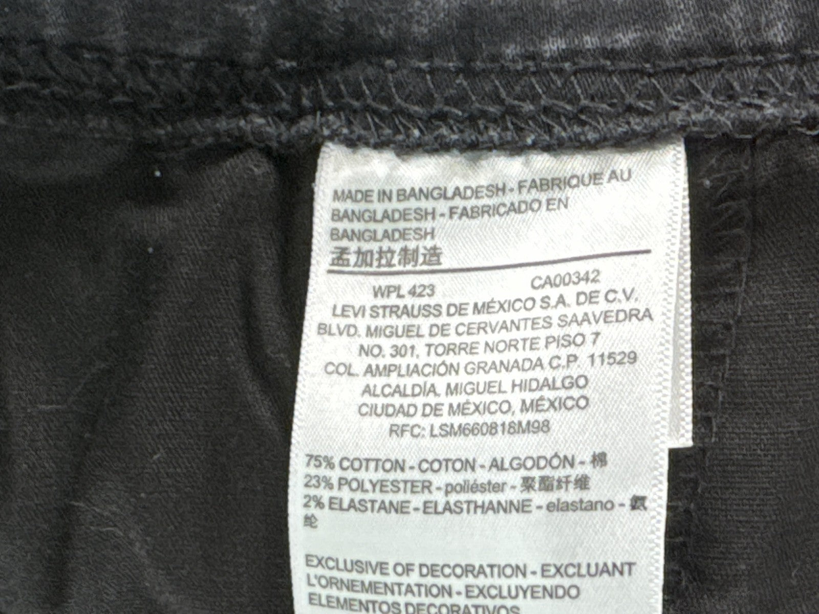 Levi Strauss Jogger Pants Mens W30 Black Signature Gold Casual Athletic Stretch