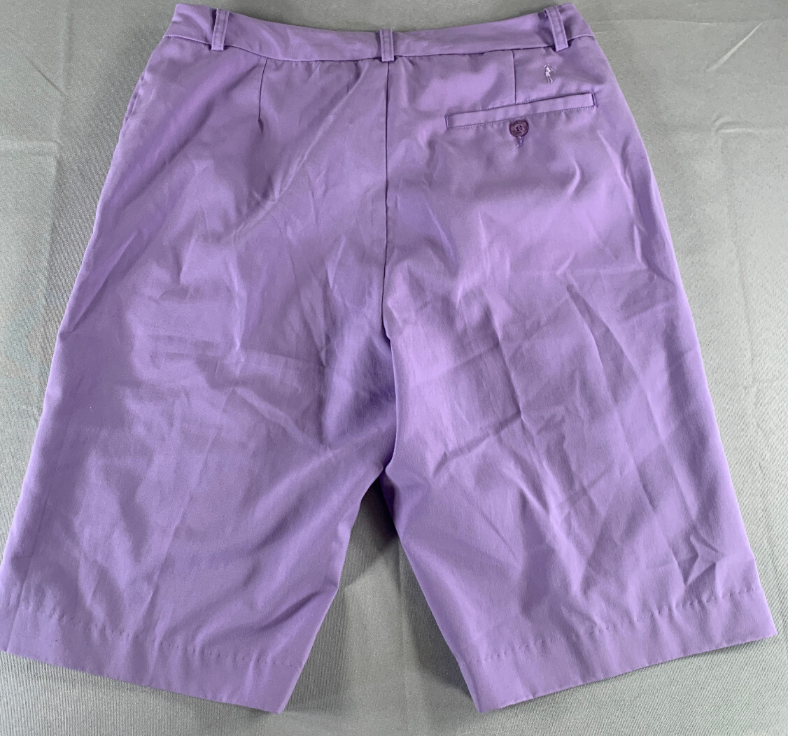 Monterey Club Violet Golf Shorts Women 12 Stretch Bermuda Flat Front Lightweight