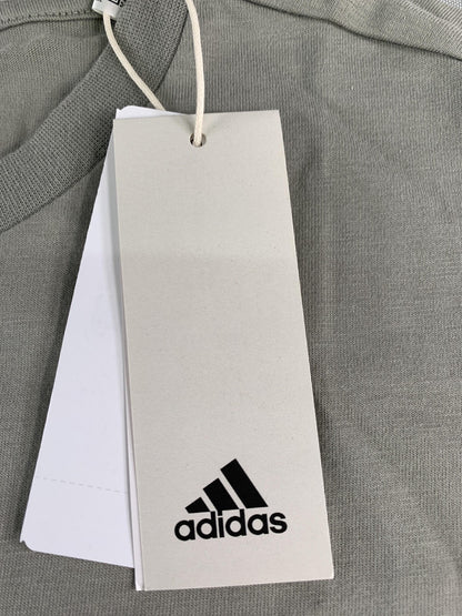 adidas Shirt Womens Large Silver Pebble Wellness Division Butterfly Tee IS1039