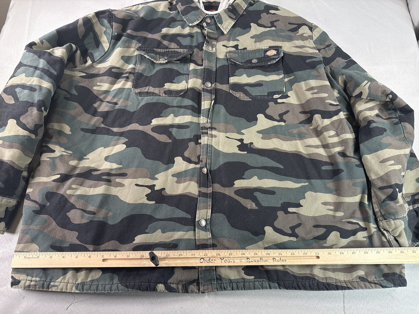 Dickies Camouflage Button Up Shirt 4XL/4XG/4TG Mens 4XL 100% Cotton Long Sleeve