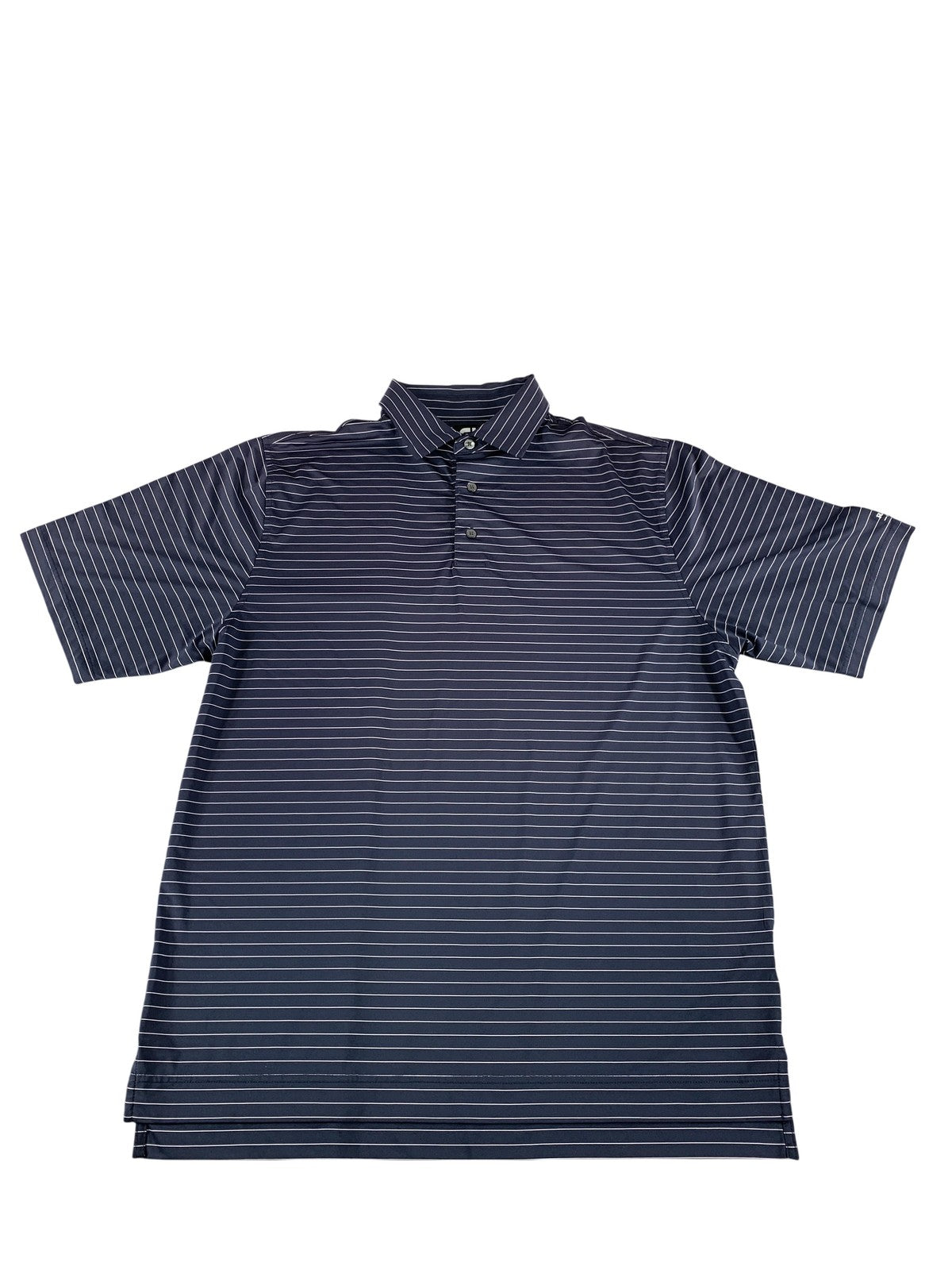 FootJoy Polo Shirt Mens Large Striped Performance Golf Lightweight Red Hill