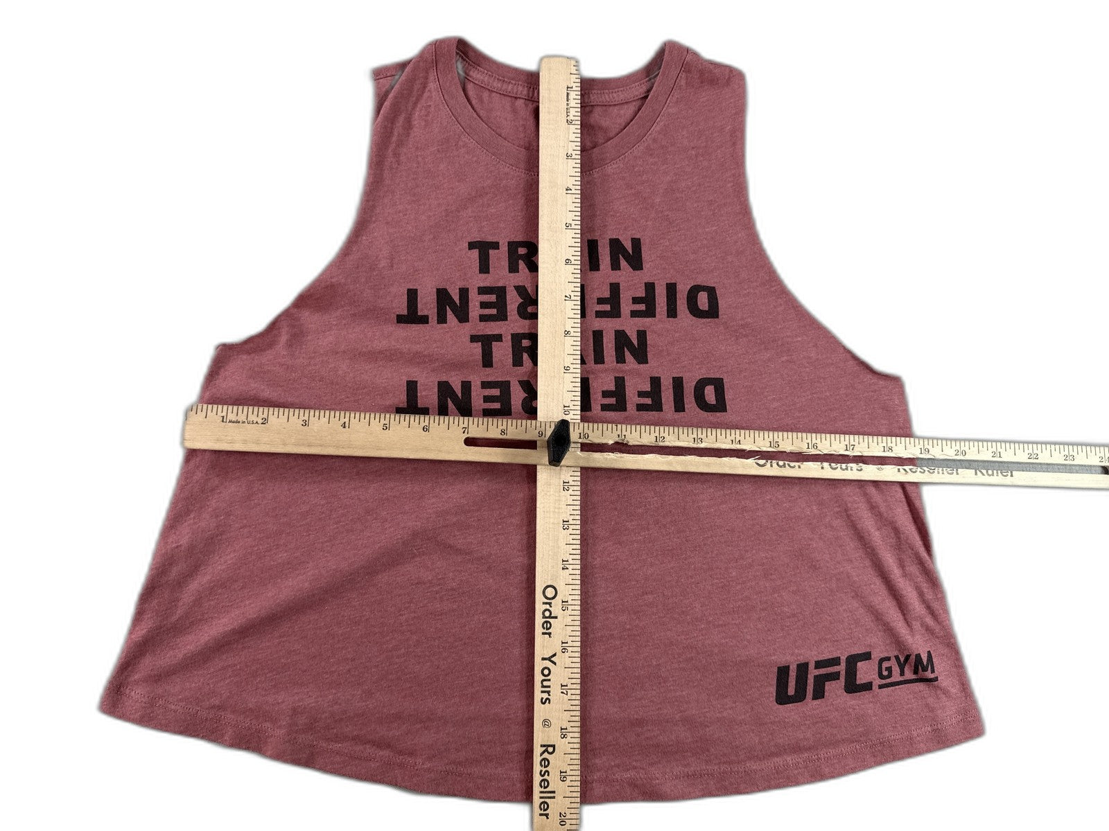 UFC Gym Tank Top Mens L Red Cotton Blend Sleeveless Graphic Print Crewneck Black
