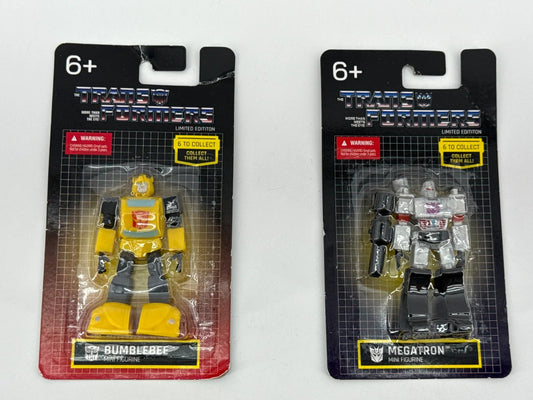 Hasbro Transformers Mini Figures Bumblebee Megatron Prexio 2021 Sealed New NWT