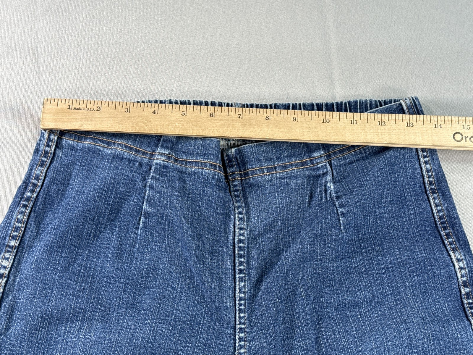 White Stag Jeans Womens M Blue Cotton Spandex Straight Leg Relaxed Fit