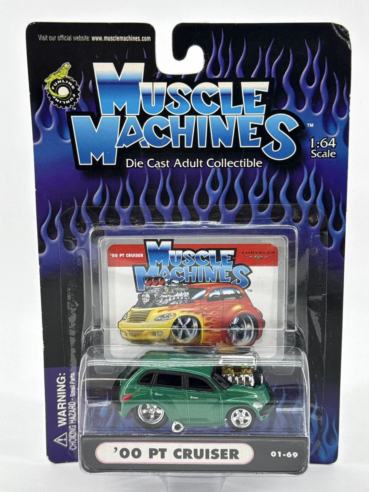 Muscle Machines 2000 PT Cruiser Green 1:64 Funline 01-69 Diecast Car Unbranded