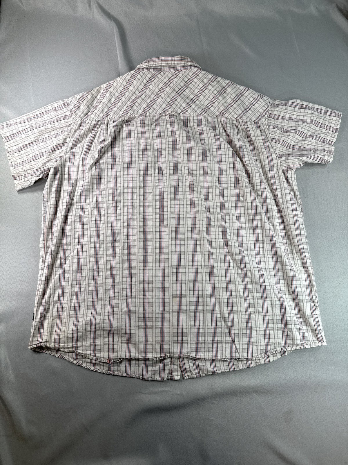 SEAN JOHN Plaid Short Sleeve Button Up Shirt Mens 4XB Multicolored 100% Cotton