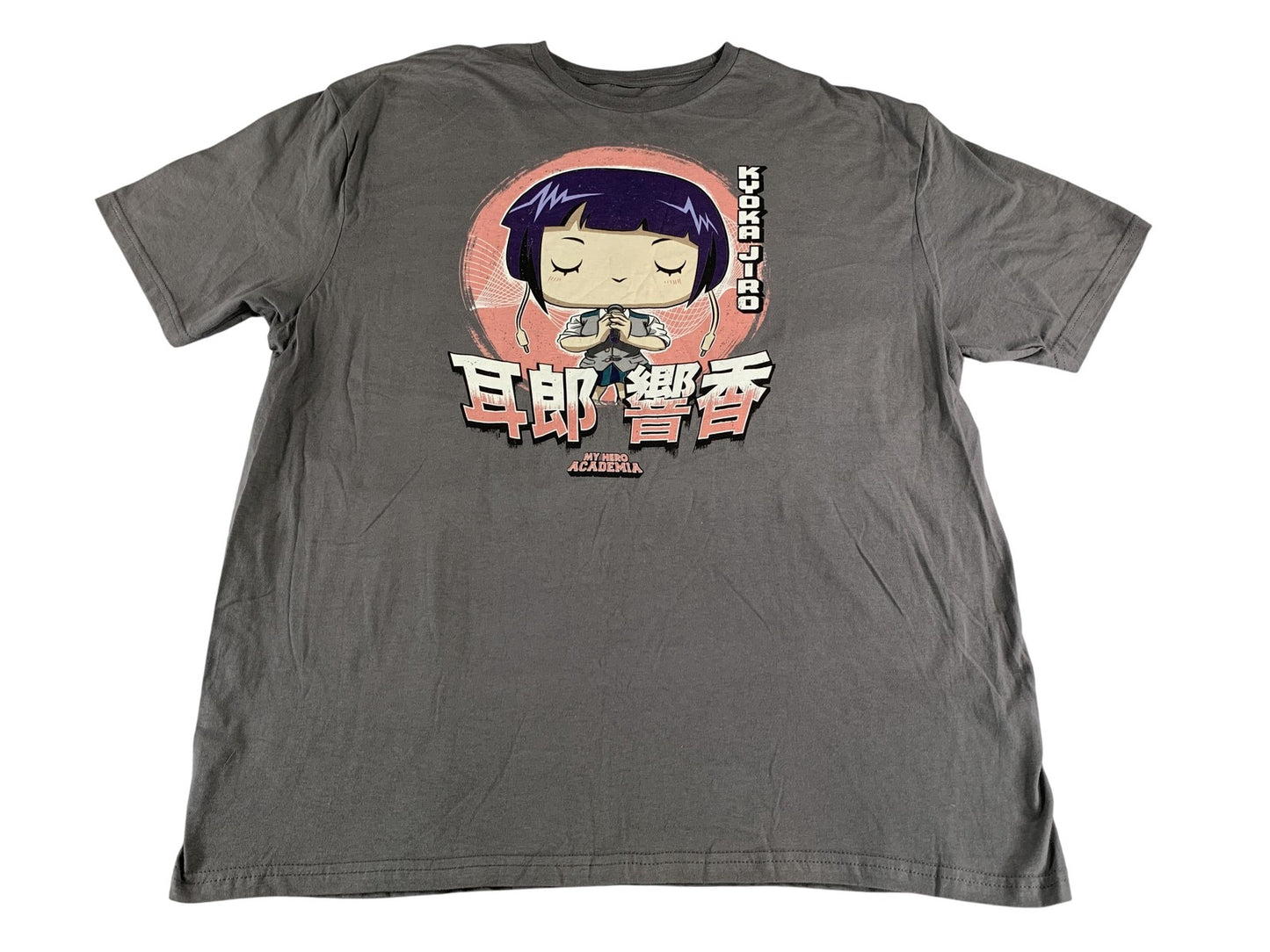 My Hero Academia Shirt Mens 2XL Gray Kyoka Jiro Funko Pop Tee Anime Graphic