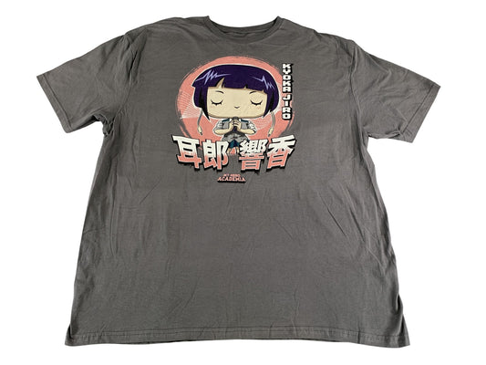 My Hero Academia Shirt Mens 2XL Gray Kyoka Jiro Funko Pop Tee Anime Graphic
