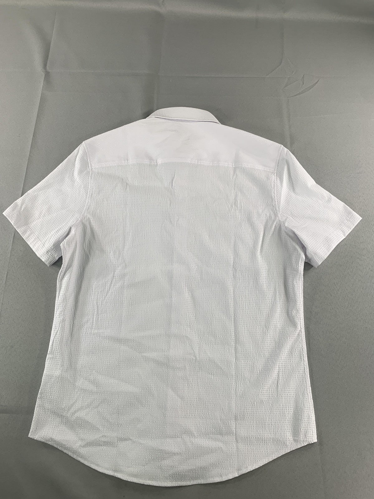 Calvin Klein Shirt Mens Extra Small White Classic Fit Short Sleeve Button Up 100