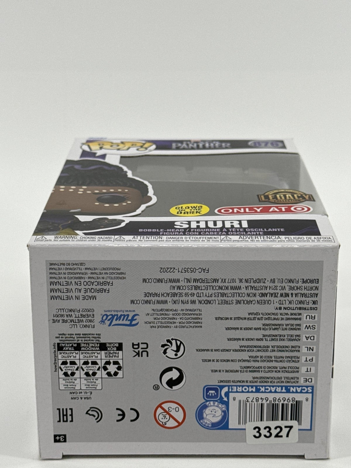 Funko POP Marvel Black Panther Shuri #876 Glow In Dark Target Exclusive Standard