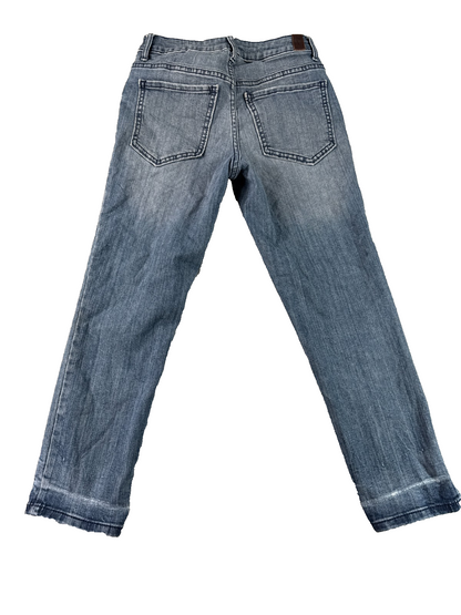 Simply Vera Vera Wang Capri Jeans Womens 0 Blue Mid Rise Stretch Distressed