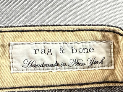rag bone Straight Fit Jeans 32x32 Black 100% Cotton Leg Made in USA Button