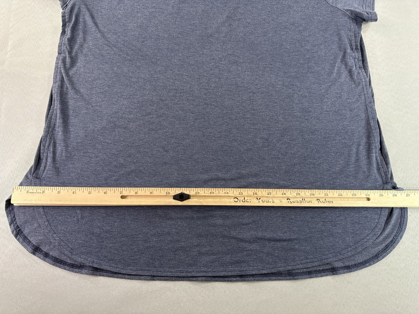 Tek Gear Heather Tee 1X Gray Polyester TENCEL Lyocell Spandex Crewneck Short Dry