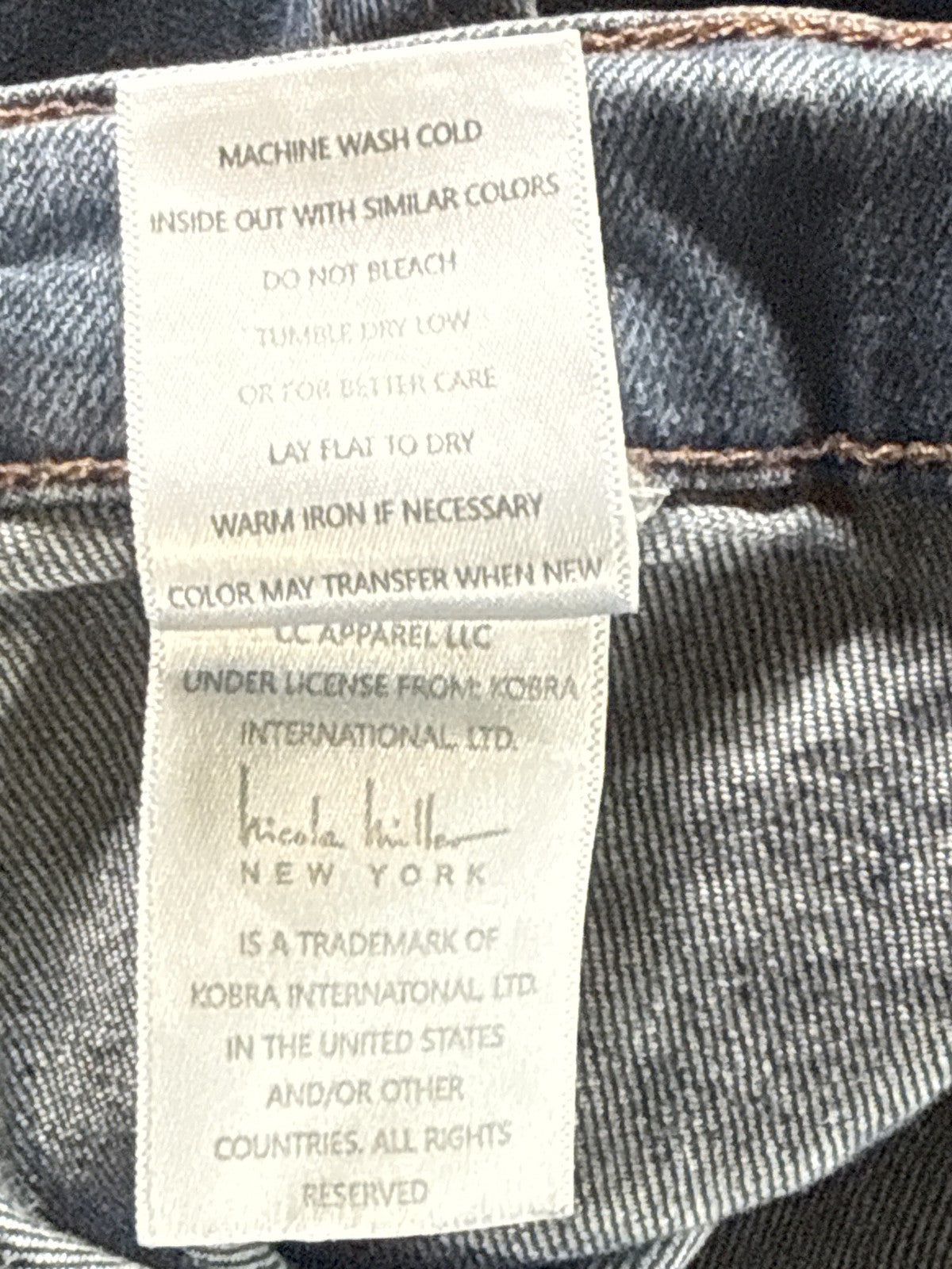 Nicole Miller York SOHO High Rise Slim Ankle Jeans 14 Blue Stretch Denim