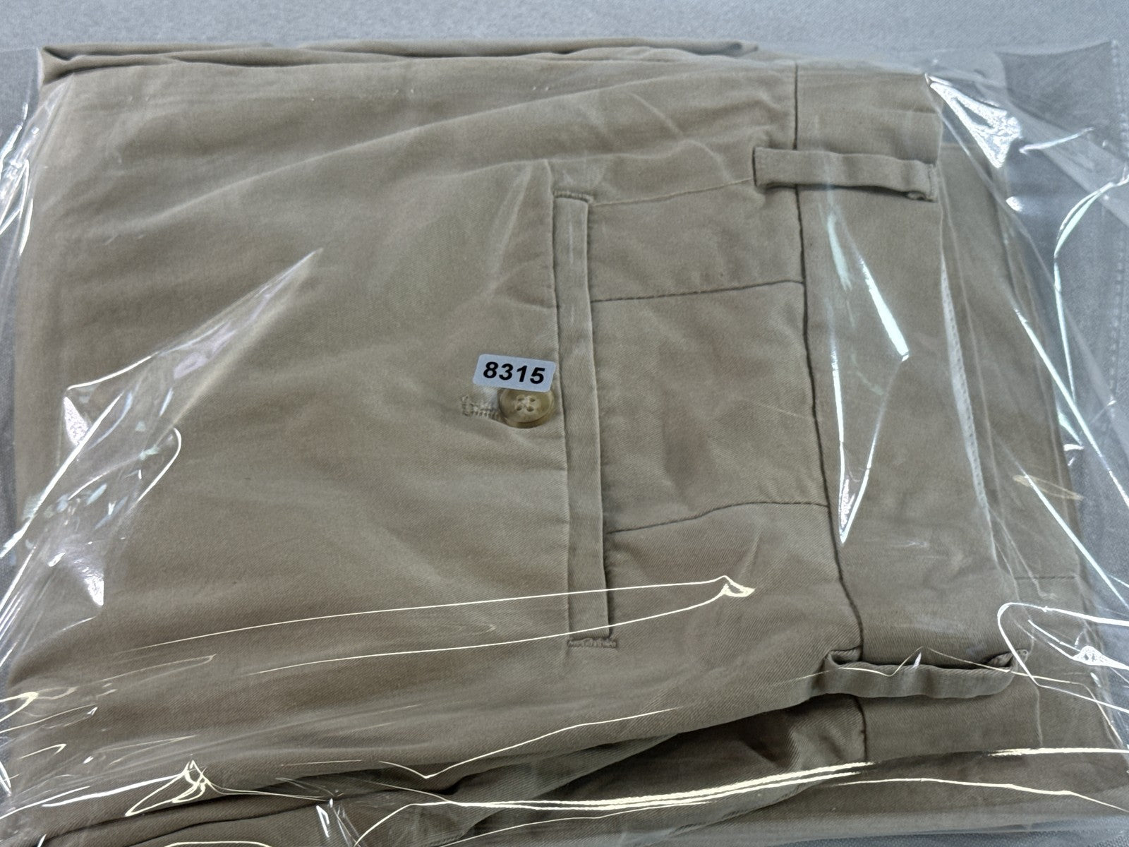 EXPRESS Chino Pants 34 34/32 Beige Cotton Spandex Flat Front Regular Fit Slim