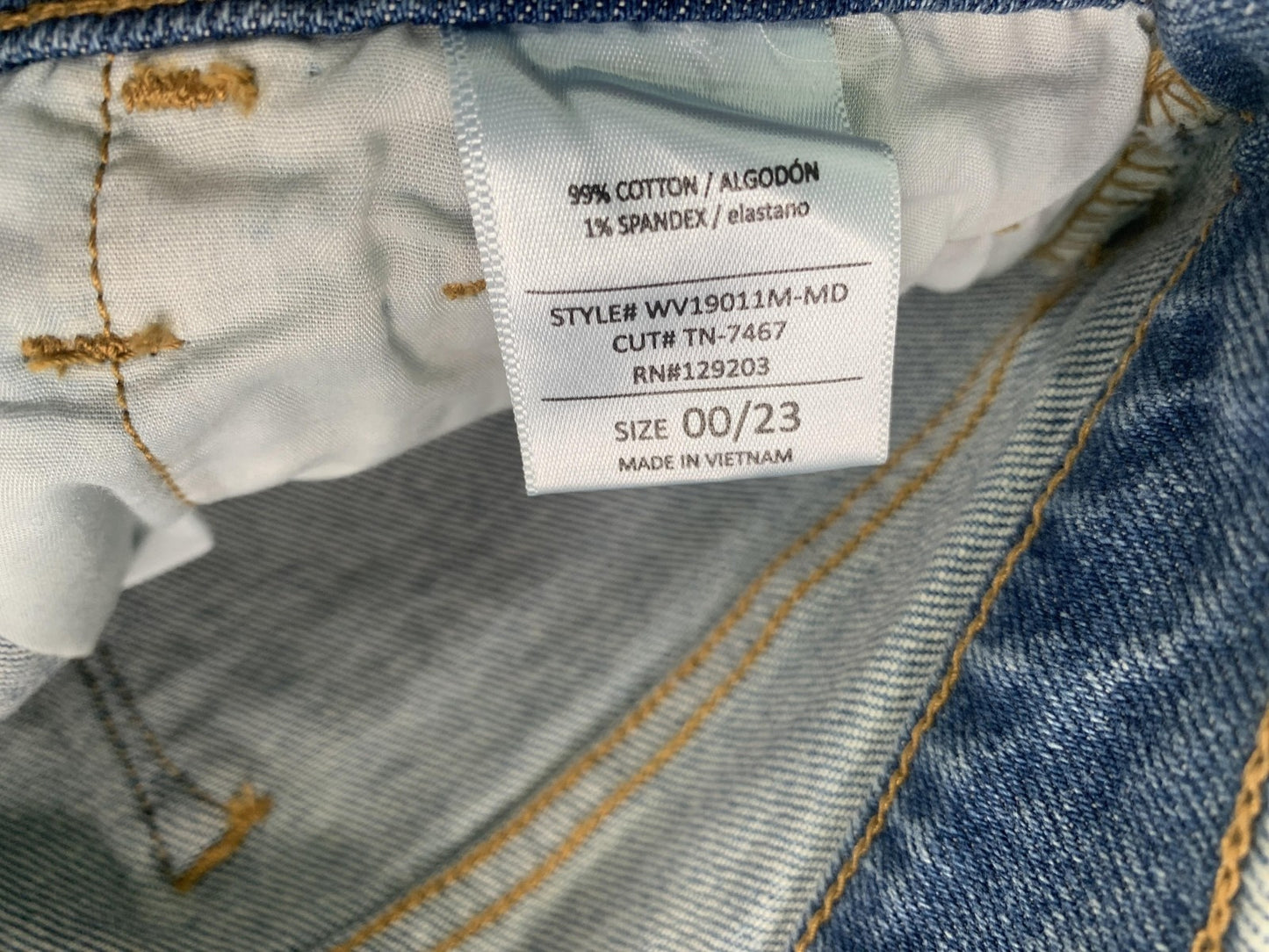 Cello Jeans Womens 00 23 Blue Super High Rise Mom Fit Distressed Denim Authentic