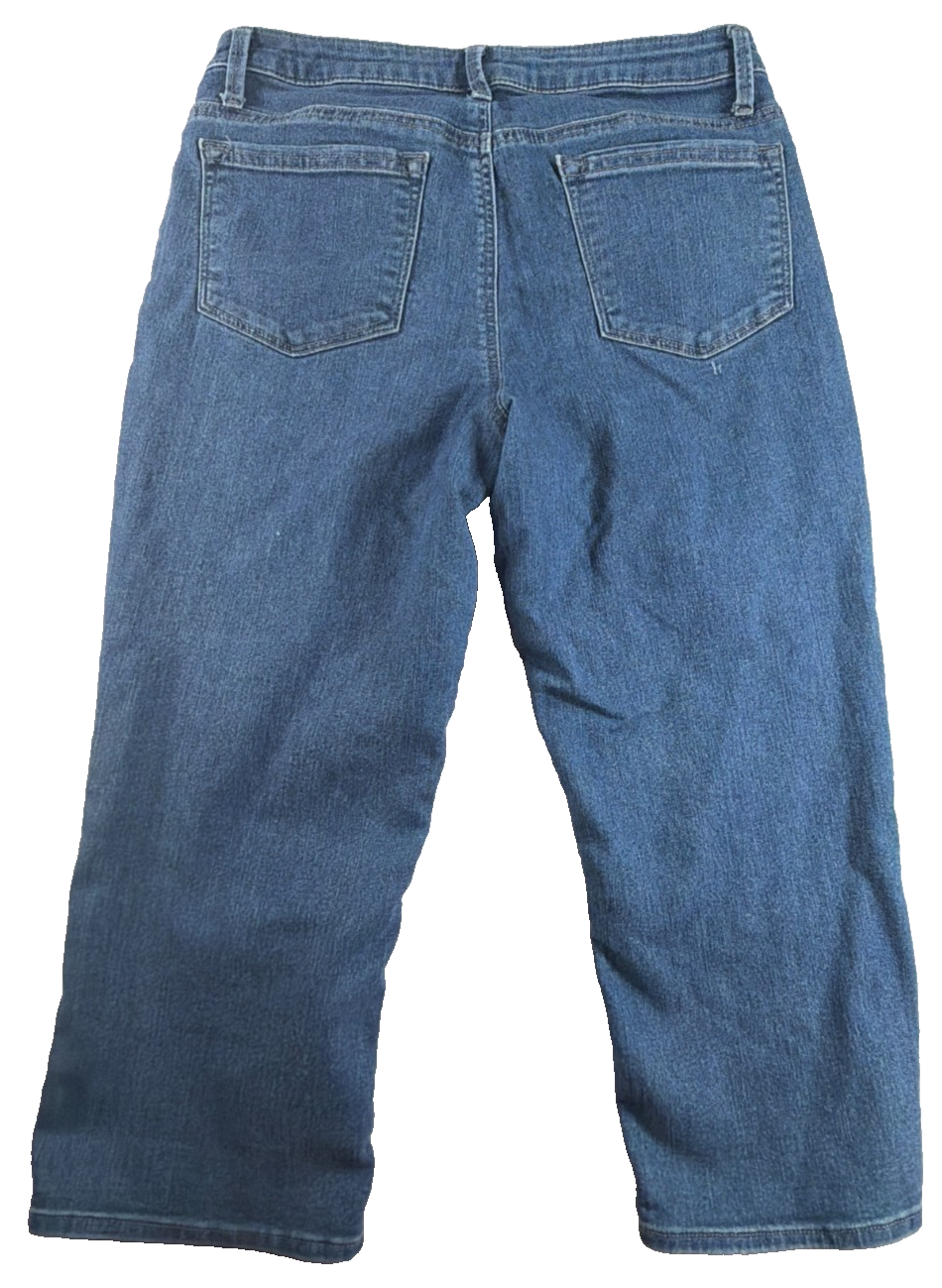 Riders By Lee Capri Jeans Womens 10M Mid Rise Stretch Denim Cropped Blue Pants