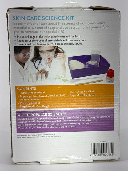 STEAM Science Kit POPULAR SCIENCE Skincare Soap Lab DIY Kids Toy Set 8+ NEW 1580