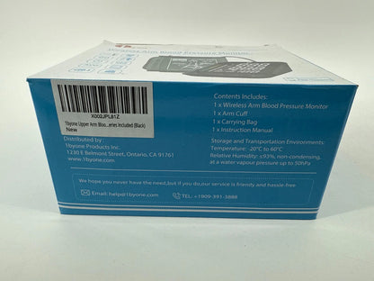 1byone Wireless Arm Blood Pressure Monitor Cuff App Support TMB-1585-BS Apparel