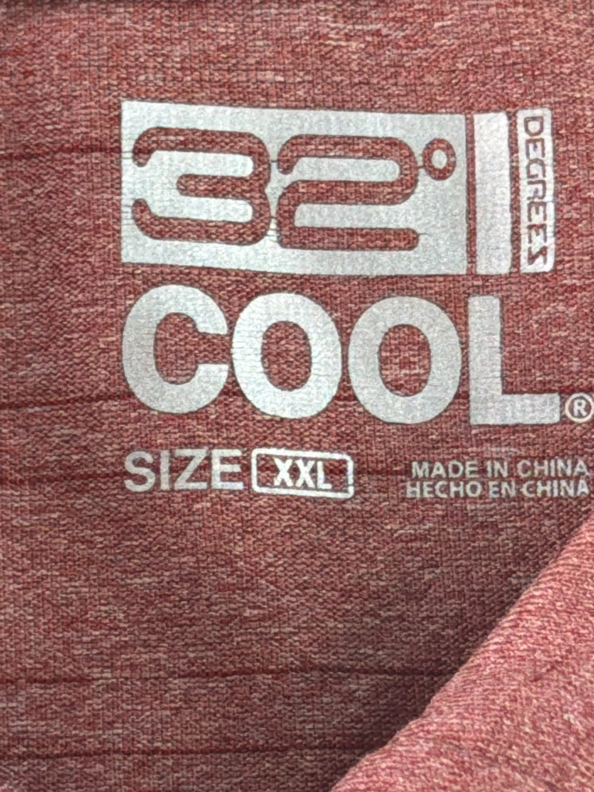 32 Degrees Cool Polo Shirt Mens XXL Red Performance Stretch Golf Casual Tee